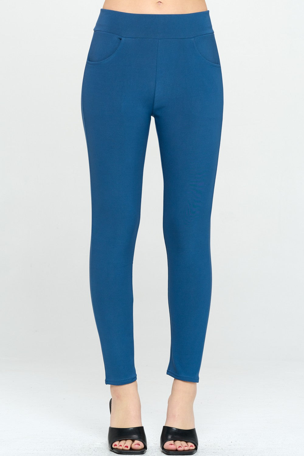 Blue High Waist Skinny Pants