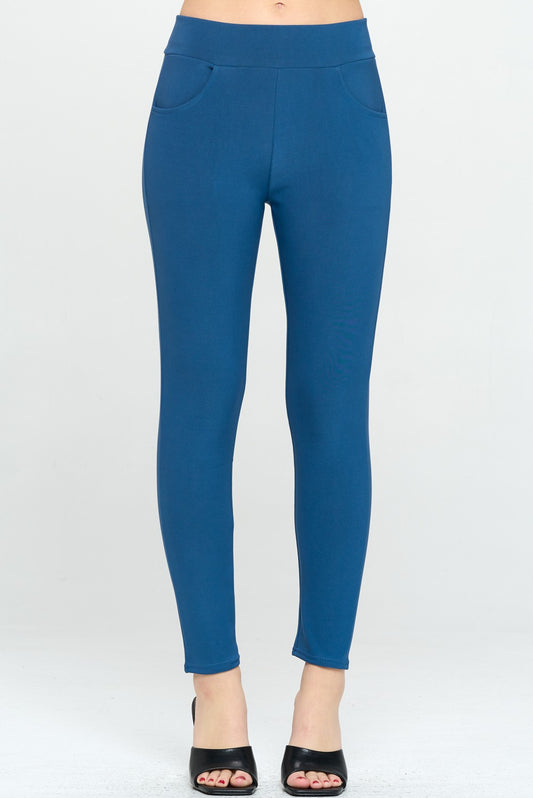 Blue High Waist Skinny Pants