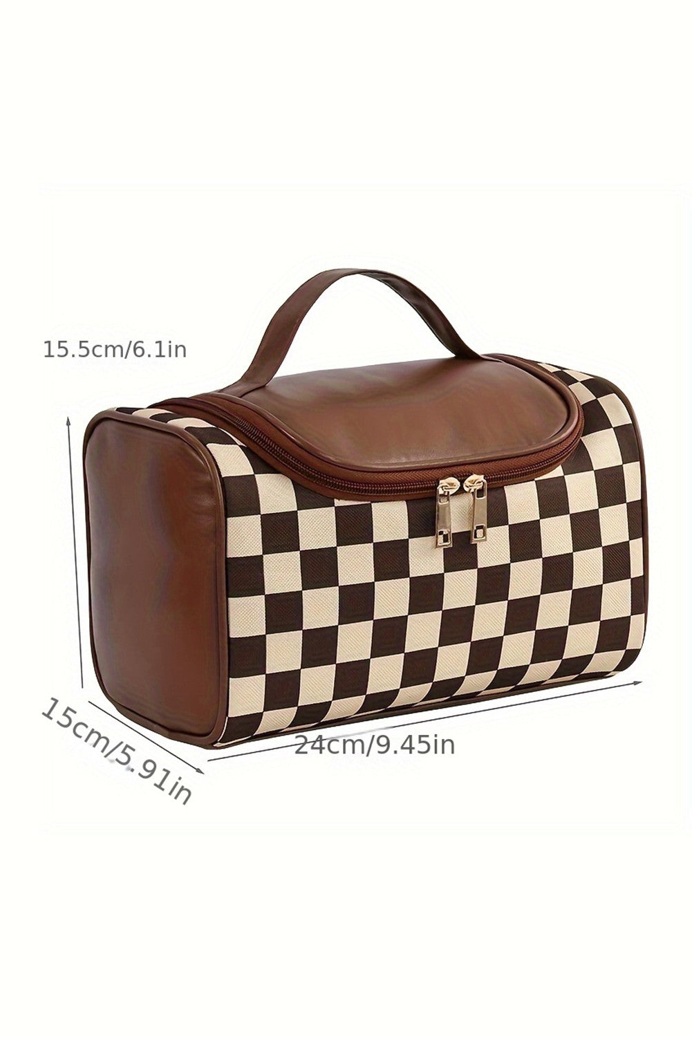 Checkered Makeup Bag