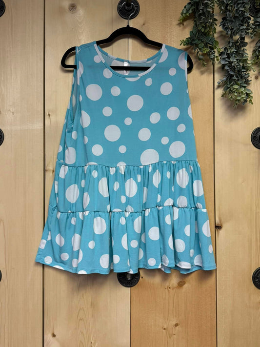 Sky Blue Polka Dot Tank