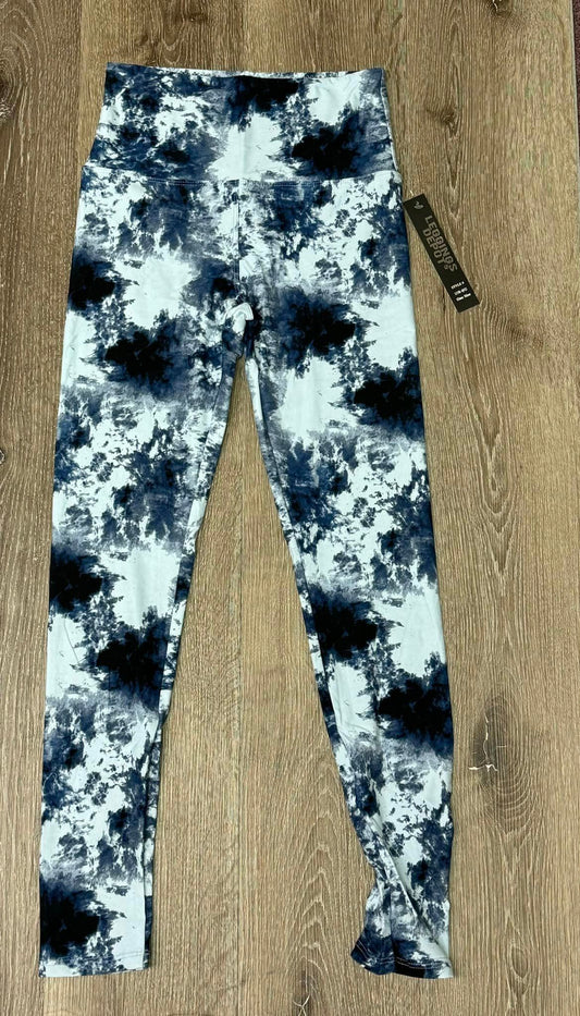 Blue Tie Dye Super Soft Leggings-One Size